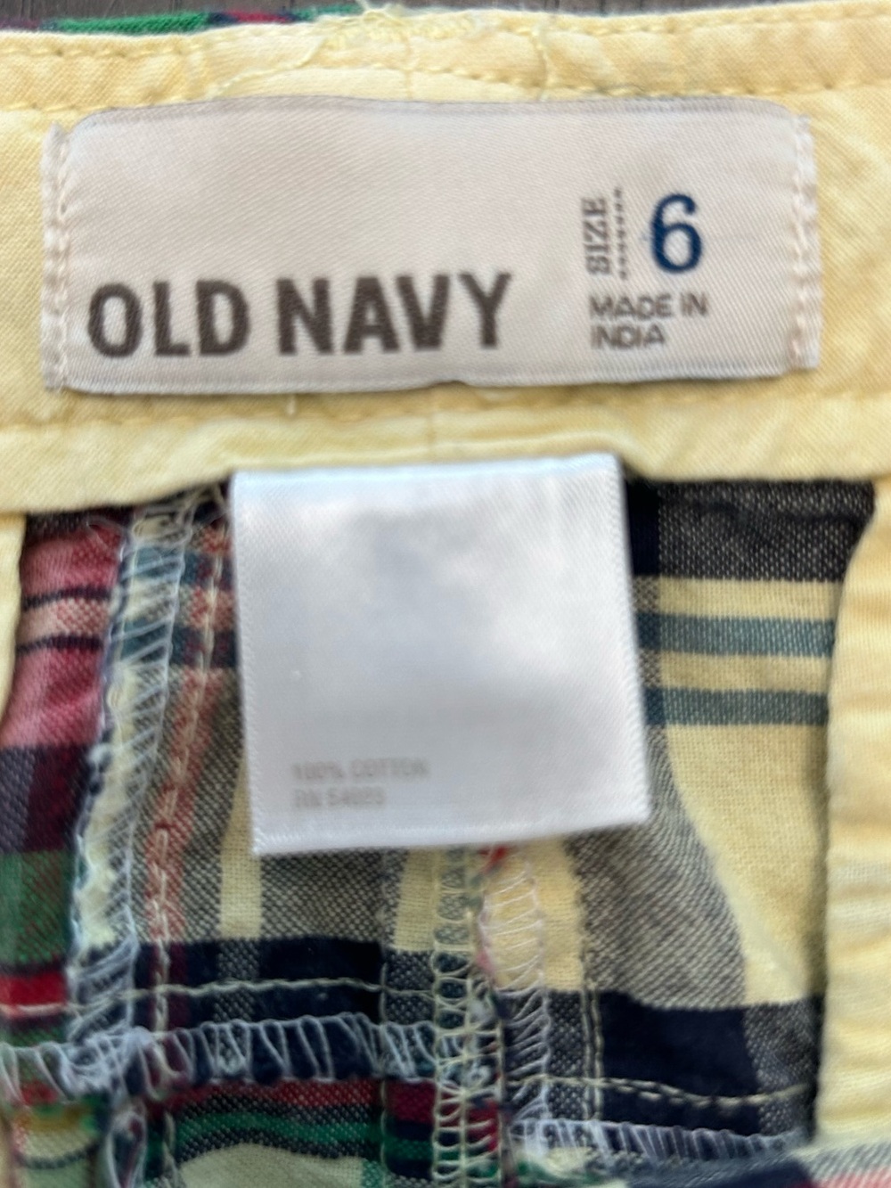 SOLD ***VTG Old Navy Y2K multicolored plaid patchwork madras mini skirt preppy - Picture 5 of 7